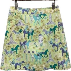 Lilly Pulitzer vintage Kentucky Derby “Lowrider” a line skirt size 4